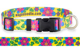 Passion Flower Yellow Dog Collar