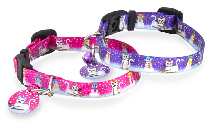 Christmas & Winter Snow Cat Purple