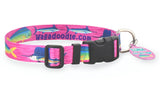 Mahi, Marlin and Sailfish Personalized Dog Collar Pink