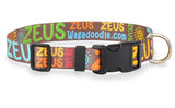 Signature-Autograph Personalized Dog Collar Earth