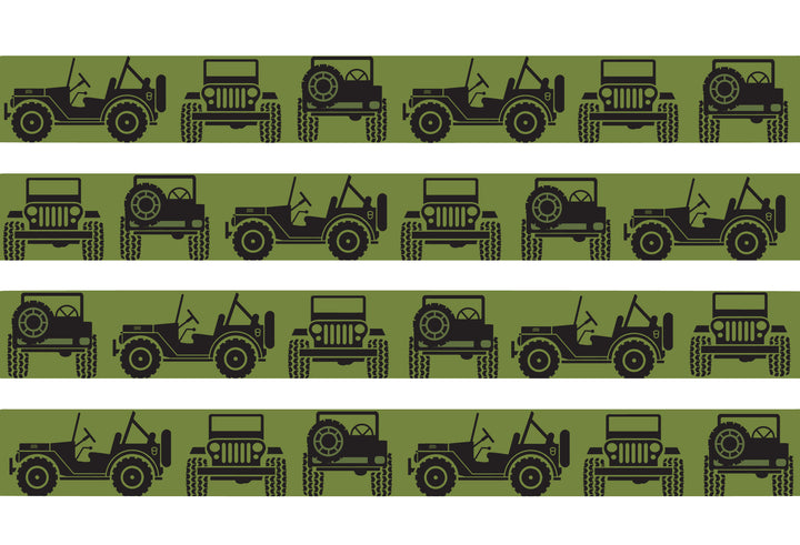 Jeeps Off-Road OD Green Personalized Dog Collar