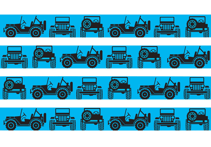 Jeeps Off-Road Blue Personalized Dog Collar