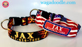 Red Hot Flames Personalized Dog Collar