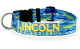 Mahi, Marlin and Sailfish Personalized Dog Collar Blue