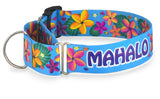 Frangipani Turquoise Personalized Martingale