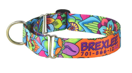 Mandela Personalized Martingale Dog Collar