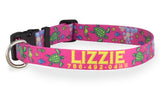 Sea Turtles on Pink Personalized Dog Collar