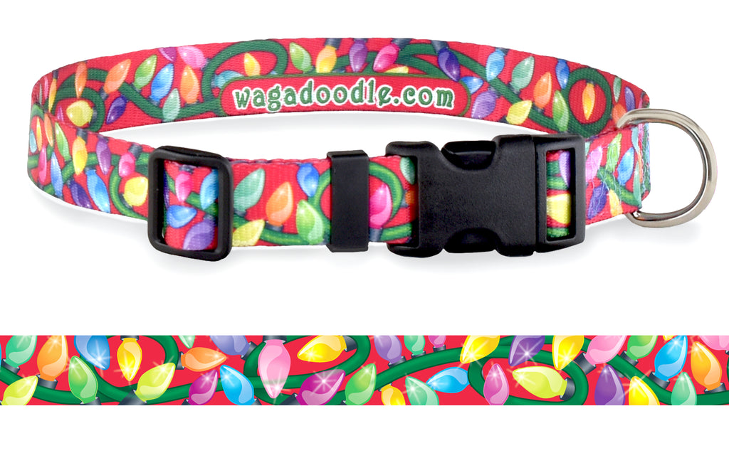 Christmas light 2024 dog collar