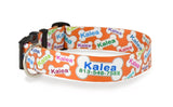 Orange Bones Signature Personalized Dog Collar