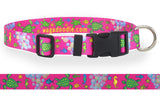 Sea Turtles on Pink Personalized Dog Collar