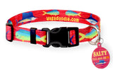 Mahi, Marlin and Sailfish Personalized Dog Collar Red