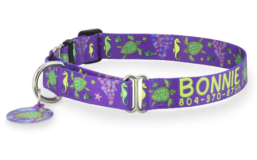 Sea Turtles Purple Personalized Martingale