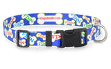 Royal Blue Signature Bones Personalized Dog Collar