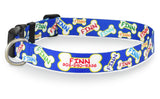 Royal Blue Signature Bones Personalized Dog Collar