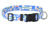 Turquoise Signature Bones Personalized Dog Collar