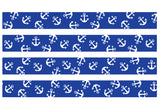 Anchors on Navy Blue Dog Collar