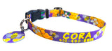 Honey Bees Purple Personalized Dog Collar