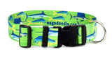 Mahi, Marlin and Sailfish Personalized Dog Collar Green