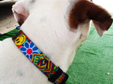 Peace, Love & Hippie Personalized Dog Collar