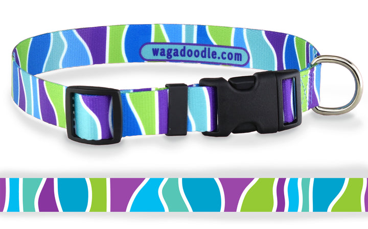 Coastal Ocean Personalized Dog Collar
