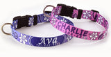 Hawaiian Breeze Pink Personalized Dog Collar