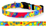 Summer Fling Abstract Personalized Dog Collar