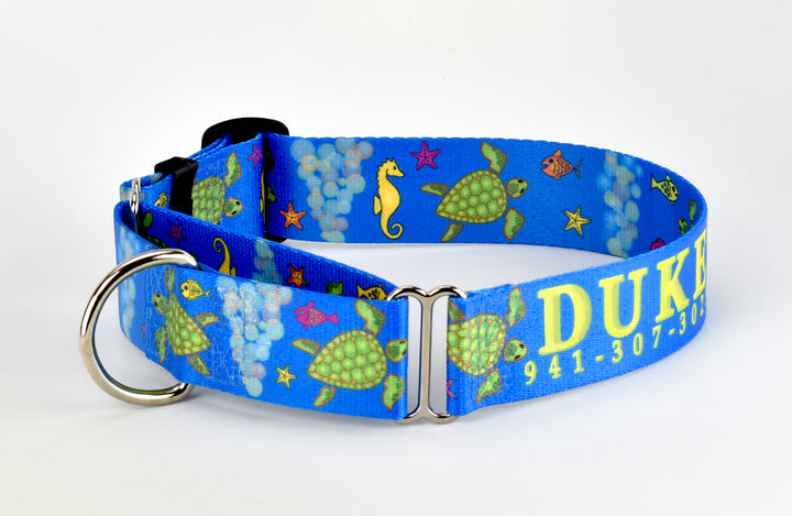 Sea Turtles Blue Martingale