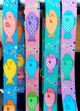 Scrummy Fish Coral Dog Collar