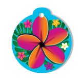 Frangipani Tropical Flower Personalized Pet ID Tag