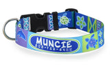 Tropical Pattern Blue Personalized Dog Collar