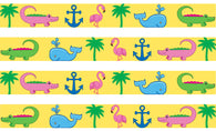 Tropical Seashore Yellow Dog Collar