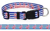 Anchors Red White & Blue Dog Collar