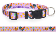 Key West Southernmost Chickens Lavendar Dog Collar