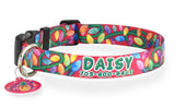 Christmas Lights Personalized Dog Collar