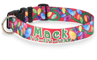 Christmas Lights Personalized Dog Collar