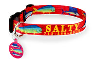 Mahi, Marlin and Sailfish Personalized Dog Collar Red