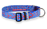 Red, White and Blue Patriotic Flames Martingale