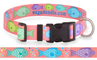 Scrummy Fish Coral Dog Collar