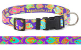 Tropical Reef Fish Purple Dog Collar
