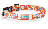 Orange Bones Signature Personalized Dog Collar