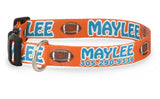 Team Colors Autograph Personalized Dog Collar