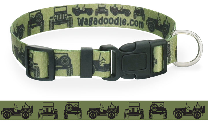 Jeeps Off-Road OD Green Dog Collar