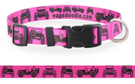 Jeeps Off-Road Pink Dog Collar