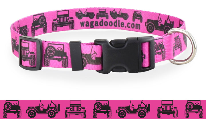 Jeeps Off-Road Pink Dog Collar