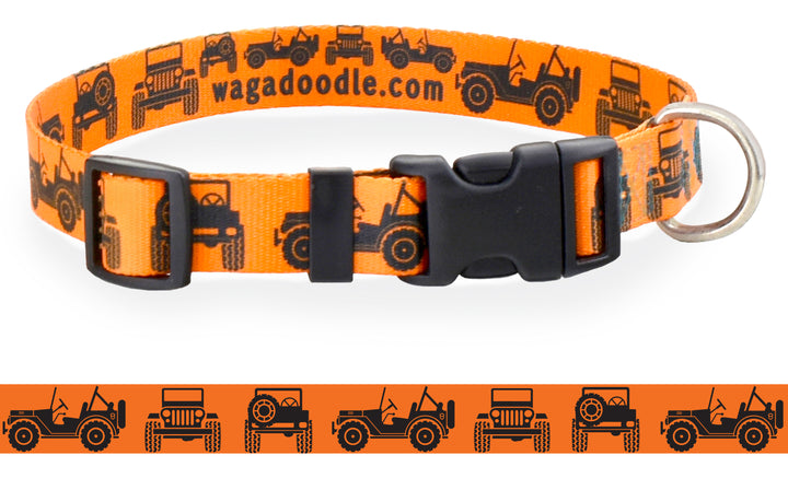 Jeeps Off-Road Orange Dog Collar