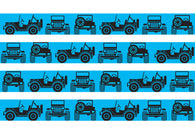 Jeeps Off-Road Blue Personalized Dog Collar