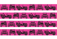 Jeeps Off-Road Pink Personalized Dog Collar