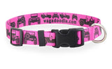 Jeeps Off-Road Pink Personalized Dog Collar