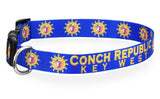 Conch Republic Key West Dog Collar Royal Blue