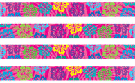 Colorful Hibiscus Pink Dog Collar
